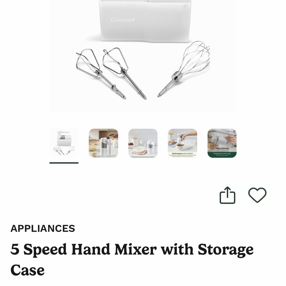 Cuisinart 5 Speed Hand Mixer with Storage Case - Picture 5 of 5